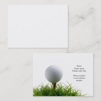 Golf business card | Zazzle