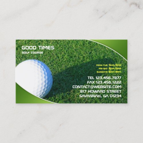 Golf Business Card