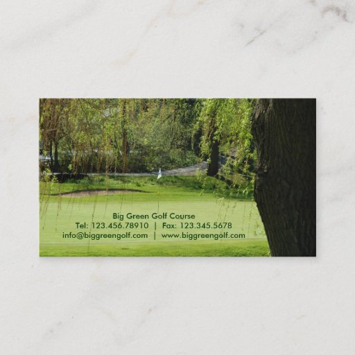 Customizable Golf Business Card