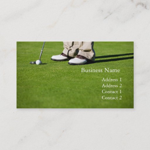 Customizable Golf business card