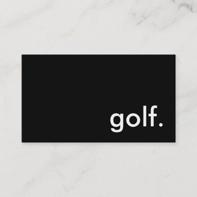 golf. business card (Front)