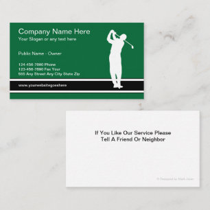 Golf Business Card Template