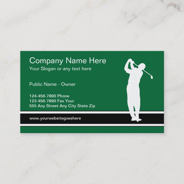 Golf Business Card Template (Front)