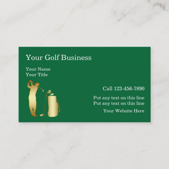 Golf Business Cards (Front)