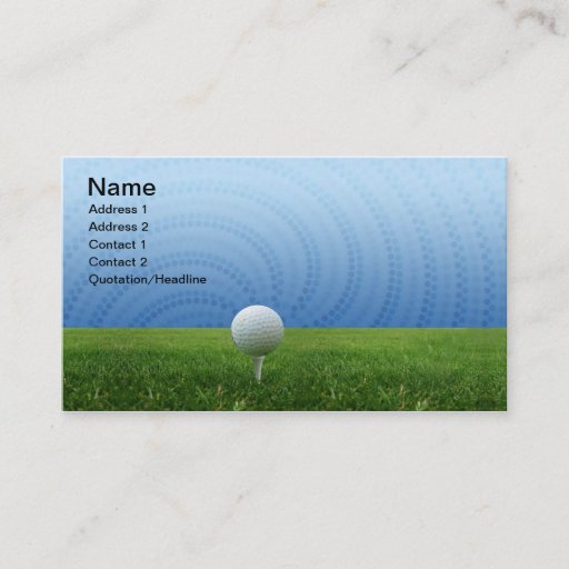 Customizable Golf Business Cards