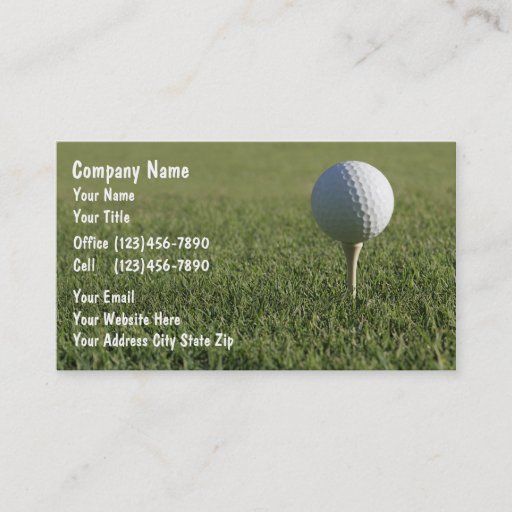 Customizable Golf Business Cards