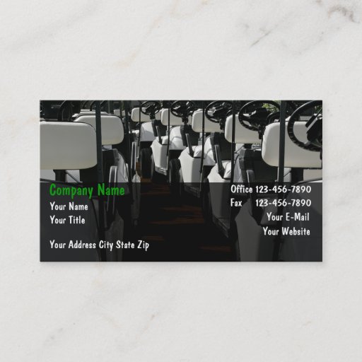 Customizable Golf Business Cards