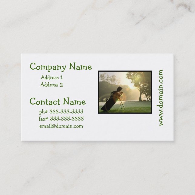 Golf Business Cards (Front)