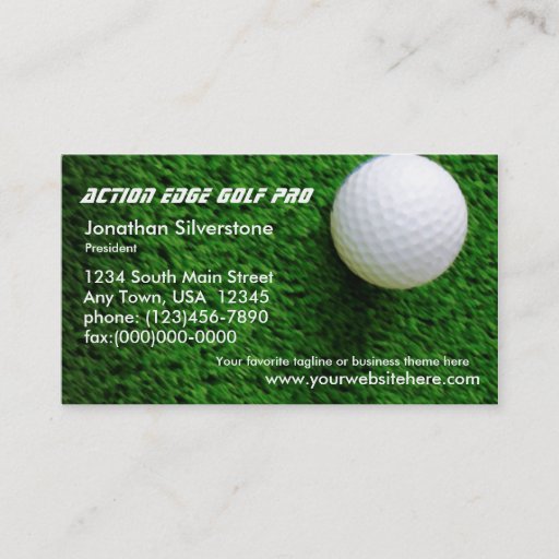 Customizable Golf Business Cards