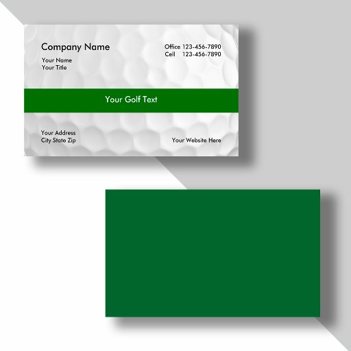 Customizable Golf Business Cards