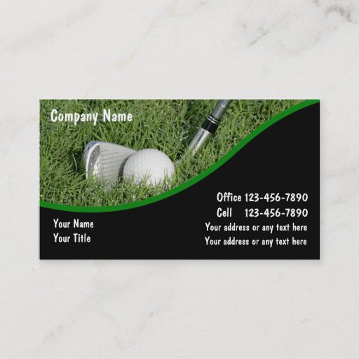 Customizable Golf Business Cards