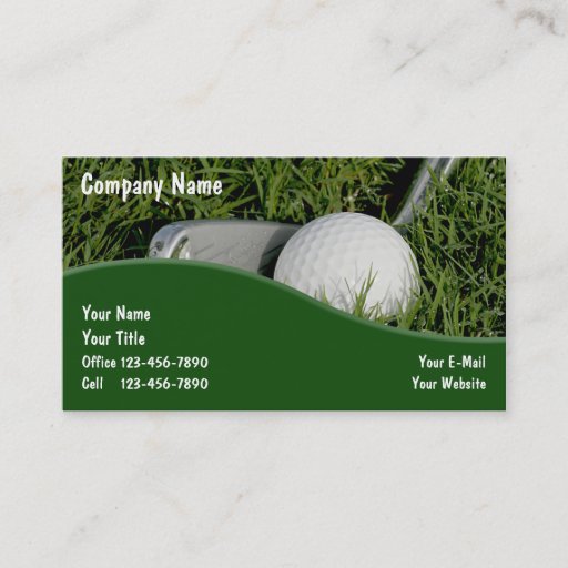 Customizable Golf Business Cards
