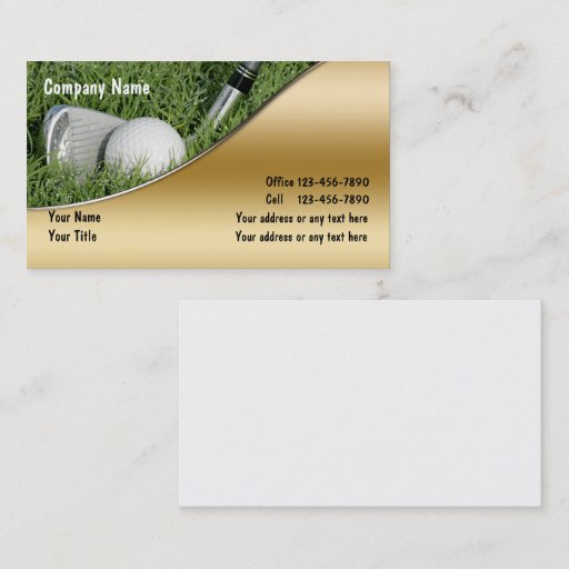 Customizable Golf Business Cards