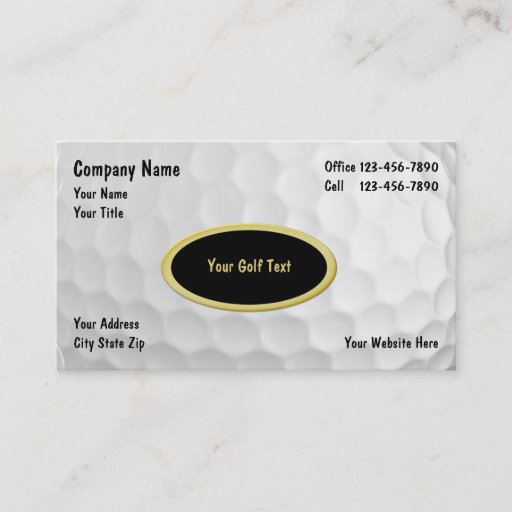 Customizable Golf Business Cards