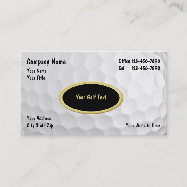 Golf Business Cards (Front)