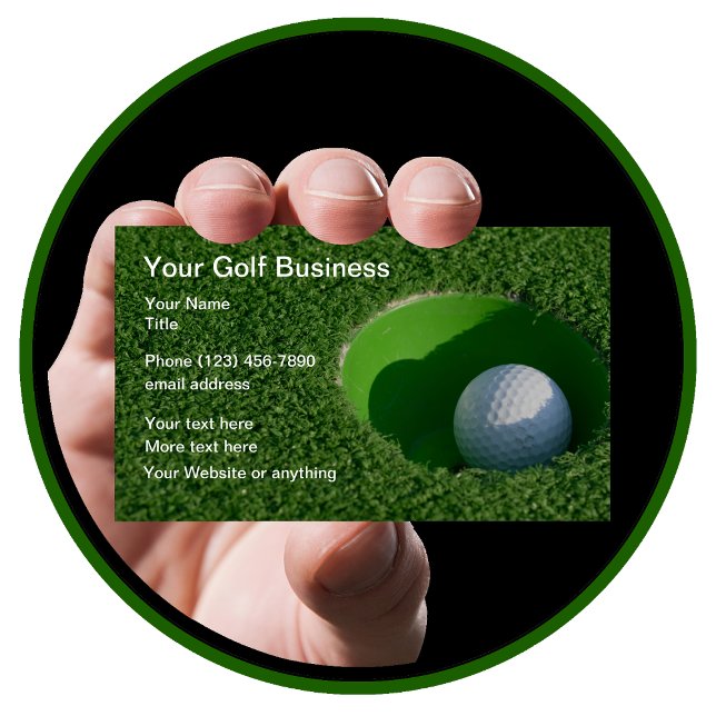 Golf Business Cards Modern Rounded Corners (Creator Uploaded)