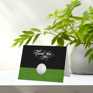 Golf Business Classy Letterpress Thank You Card