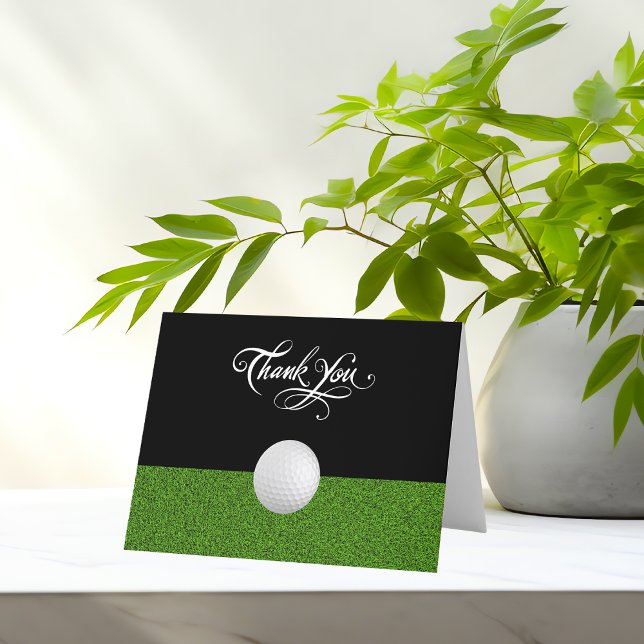 Golf Business Classy Letterpress Thank You Card (Creator Uploaded)