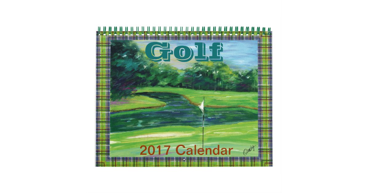 Golf calendar Zazzle com