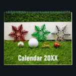 Golf Calendar  with golf ball Christmas New year<br><div class="desc">Golf Calendar  with golf ball on green calendars Christmas New year</div>
