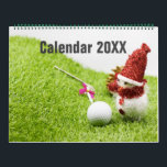 Golf Calendar  with golf ball Christmas New year<br><div class="desc">Golf Calendar  with golf ball on green calendars Christmas New year</div>