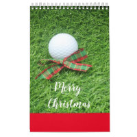 Golf Calendar with golf ball on green grass