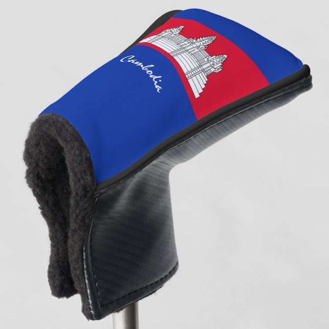 Golf Cambodia & Cambodian Flag / Golf Clubs Covers (3/4 Front)