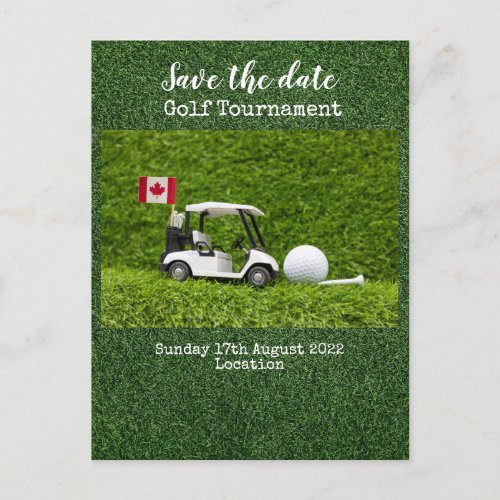 Golf Canada  Save the date Tournament with flag    Invitation Postcard
