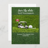 Golf Canada  Save the date Tournament with flag    Invitation Postcard (Front/Back)
