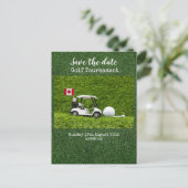 Golf Canada  Save the date Tournament with flag    Invitation Postcard (Standing Front)