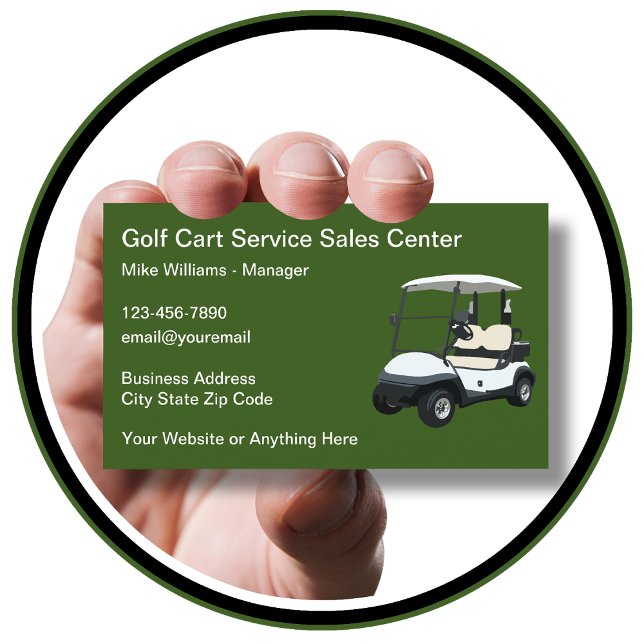 Golf Car Sales And Service Business Cards (Creator Uploaded)