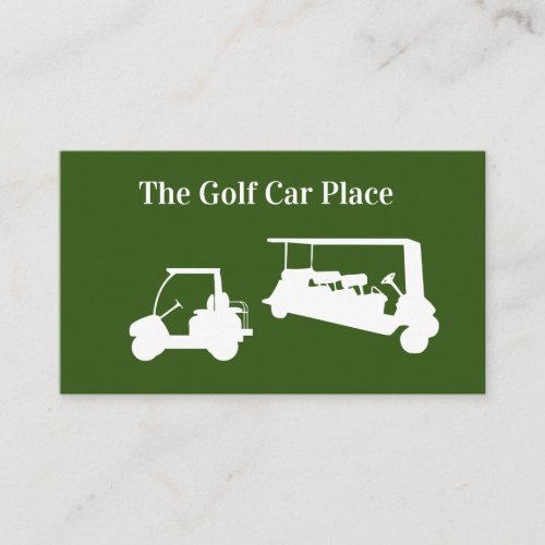 Golf Car Services And Sales Business Card