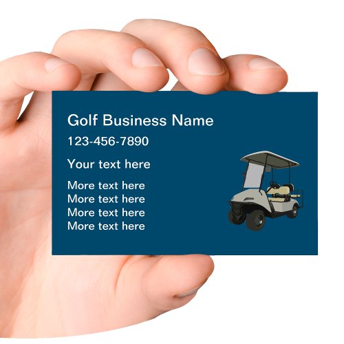 Golf Car Theme Business Cards Tenmplate