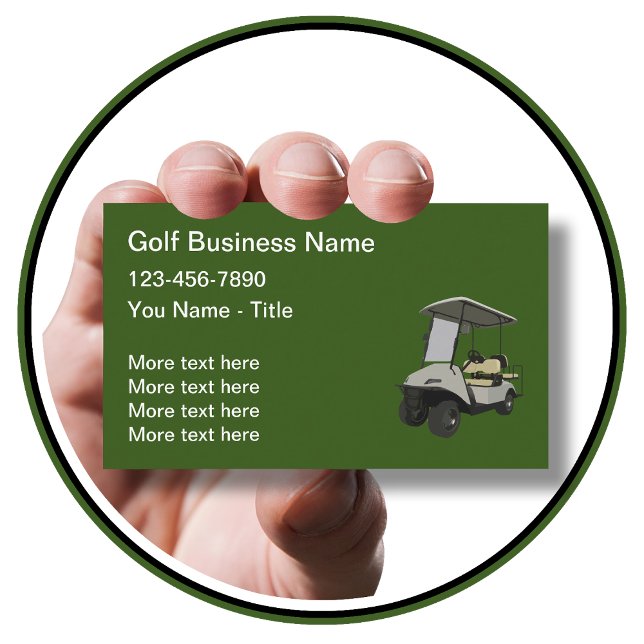 Golf Car Theme Editable Business Cards  (Creator Uploaded)