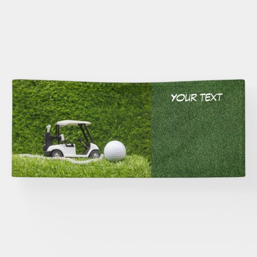 Golf cart and ball for Golfer party Decoration  Banner