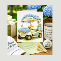 Golf Cart Birthday Card for Golf Lover or Golfer