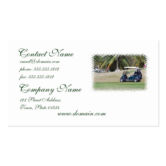 Golf Cart Business Card Zazzle