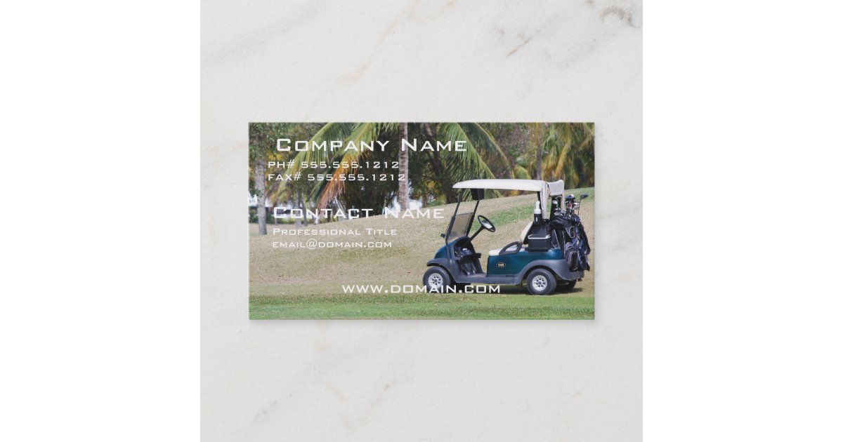Golf Cart Business Card Zazzle
