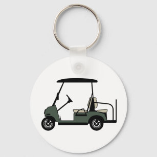 Golf Cart Button Keychain