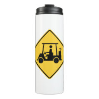 Golf Cart Caution Sign