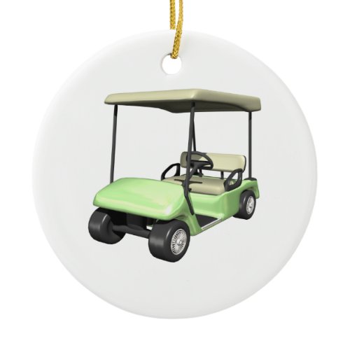 Golf Cart Ceramic Ornament