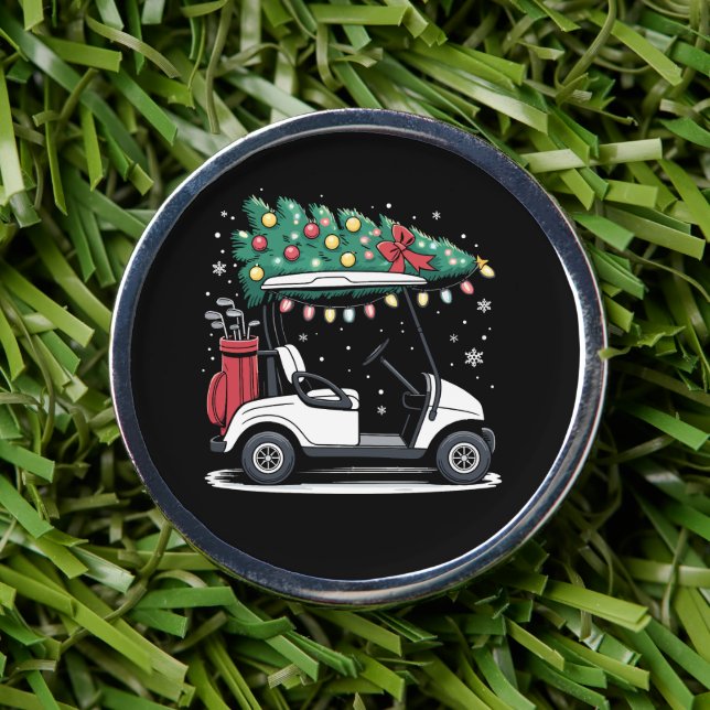 Golf Cart Christmas Tree Lights Xmas Sport Golfer  Divot Tool (Insitu (On Grass))