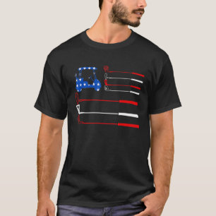 Golf Cart Club Flag Love Golf T-Shirt