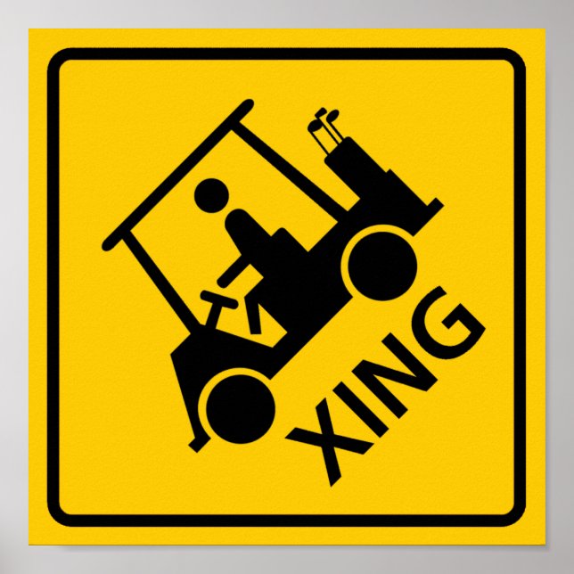 Golf Cart Crossing Highway Sign (Front)