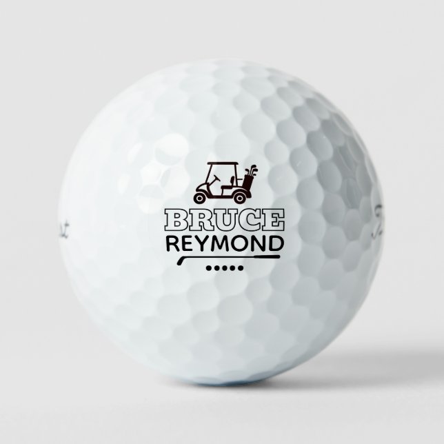 Golf Cart - Custom Golfers Name Mark Balls (Front)