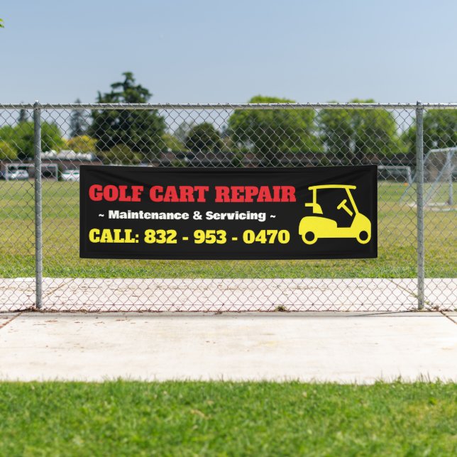 Golf Cart Custom Repair Banner (Insitu)