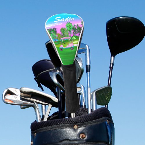 Golf Cart Cute Cavalier King Charles Spaniel Name Golf Head Cover