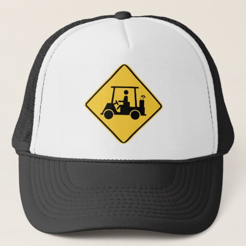 golf cart diamond sign trucker hat