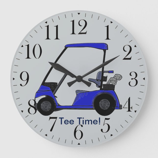 Golf Cart for the Golfer Large Clock (Front)
