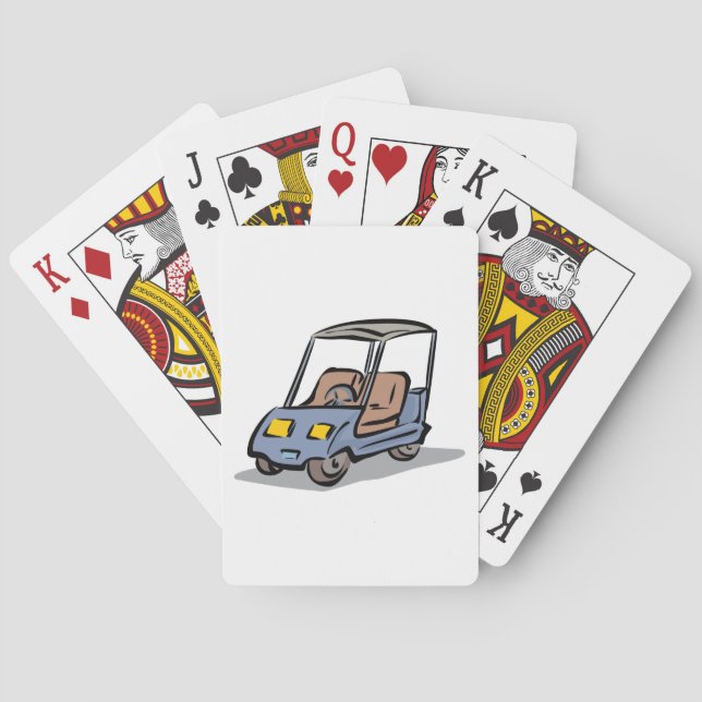 Golf Cart Fun Sports Vehicle Poker Cards (Back)